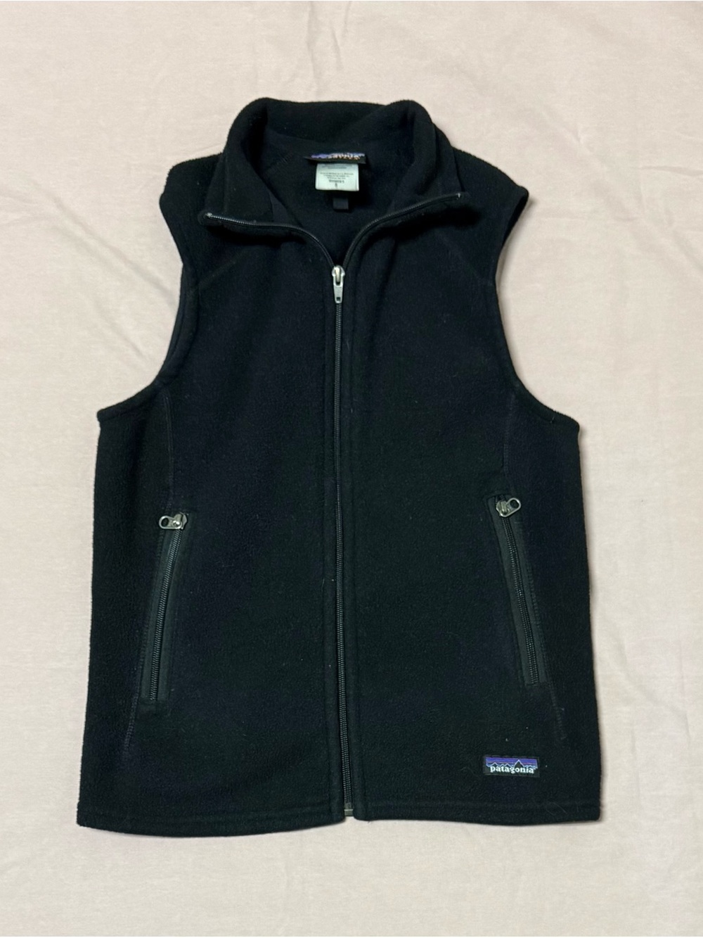 Patagonia Synchilla Black Fleece Zip Vest Women’s Small